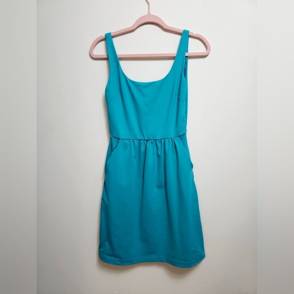 Cynthia Rowley Size 2 Teal Midi‎ Dress w/ pockets